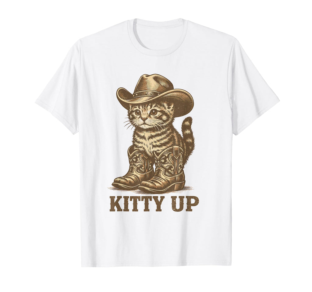 Kitty Up Western Country Music Funny T-Shirt - Trendy Graphic for Adults - T-Shirt, Sweatshirt, Hoodie