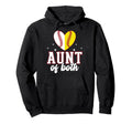 Aunt Both Heart Softball Baseball Hoodie - Casual Everyday Wear for Adults - T-Shirt, Sweatshirt, Hoodie