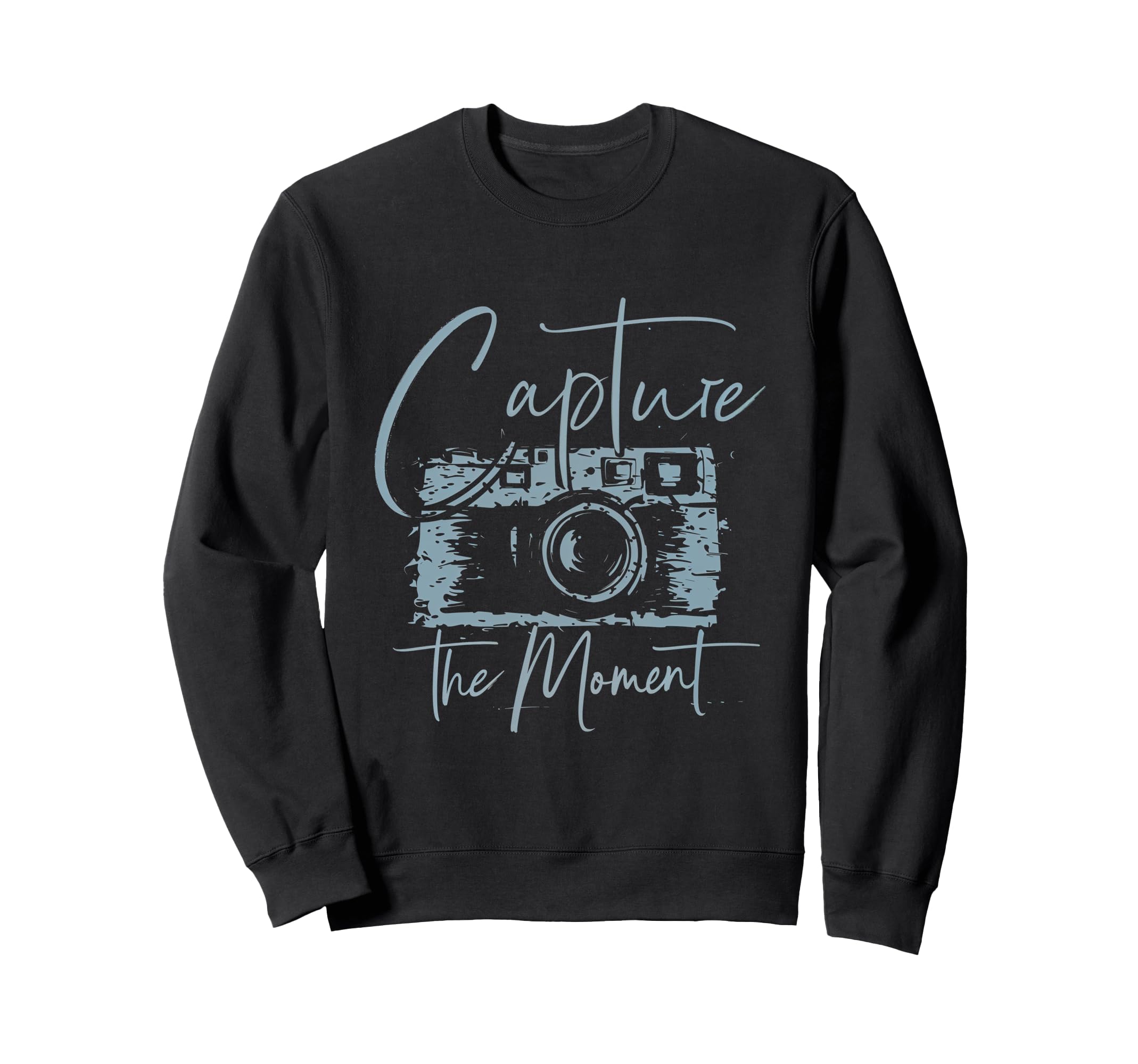 Capture Moment Photography Camera Sweatshirt - Minimalist Print for Adults - T-Shirt, Sweatshirt, Hoodie