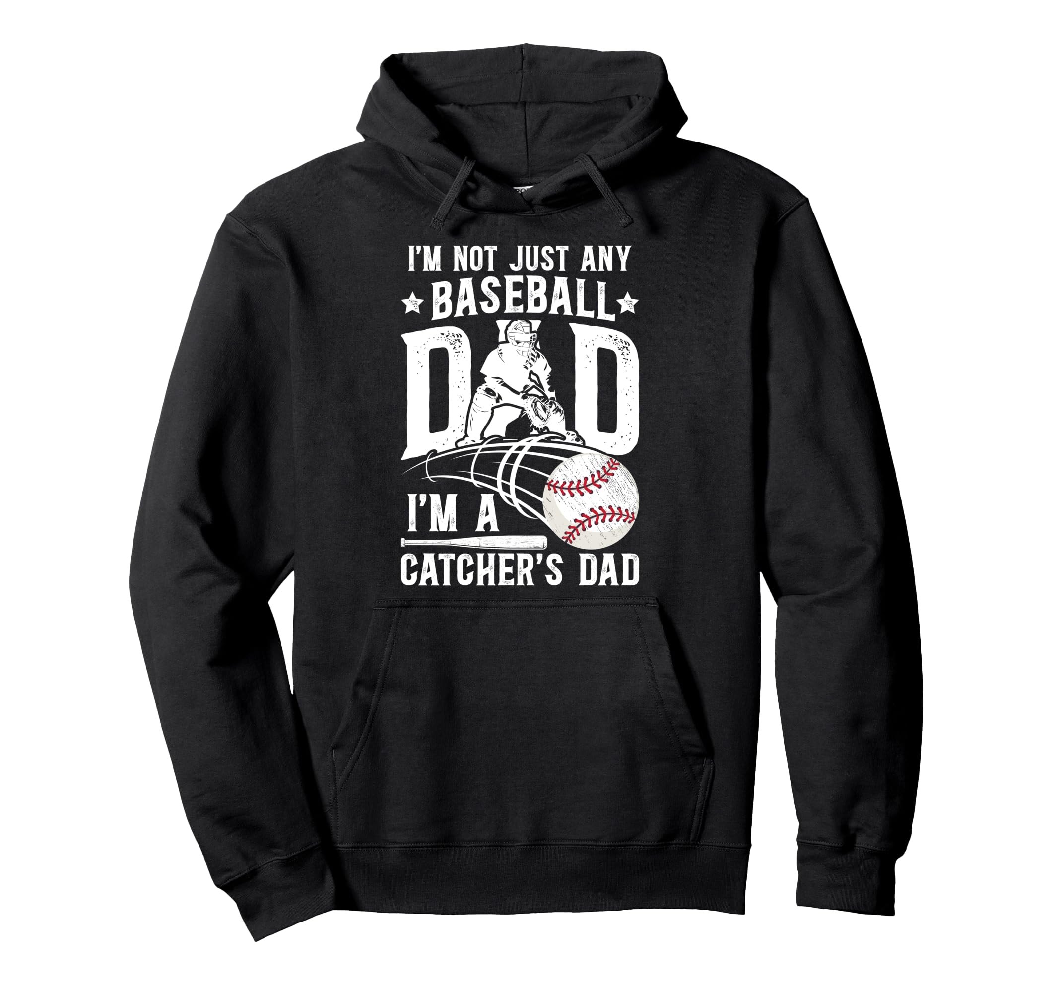 Im Baseball Catcher Dad Baseball Catcher Hoodie - Graphic Print for Adults - T-Shirt, Sweatshirt, Hoodie