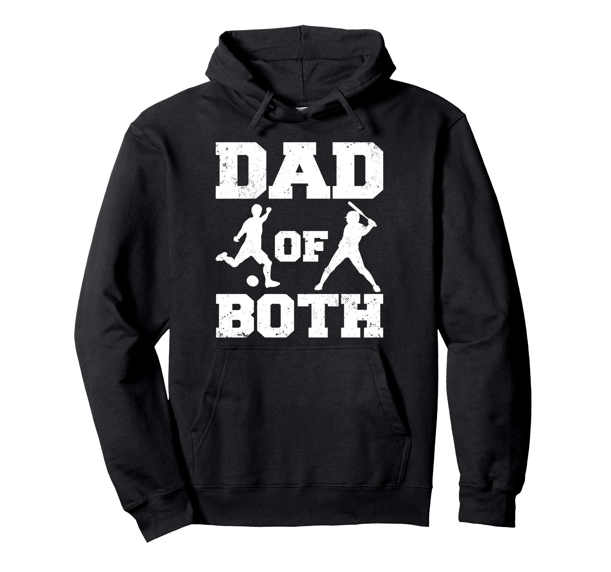 Dad Both Funny Soccer Baseball Dad Hoodie - Novelty Apparel for Adults - T-Shirt, Sweatshirt, Hoodie