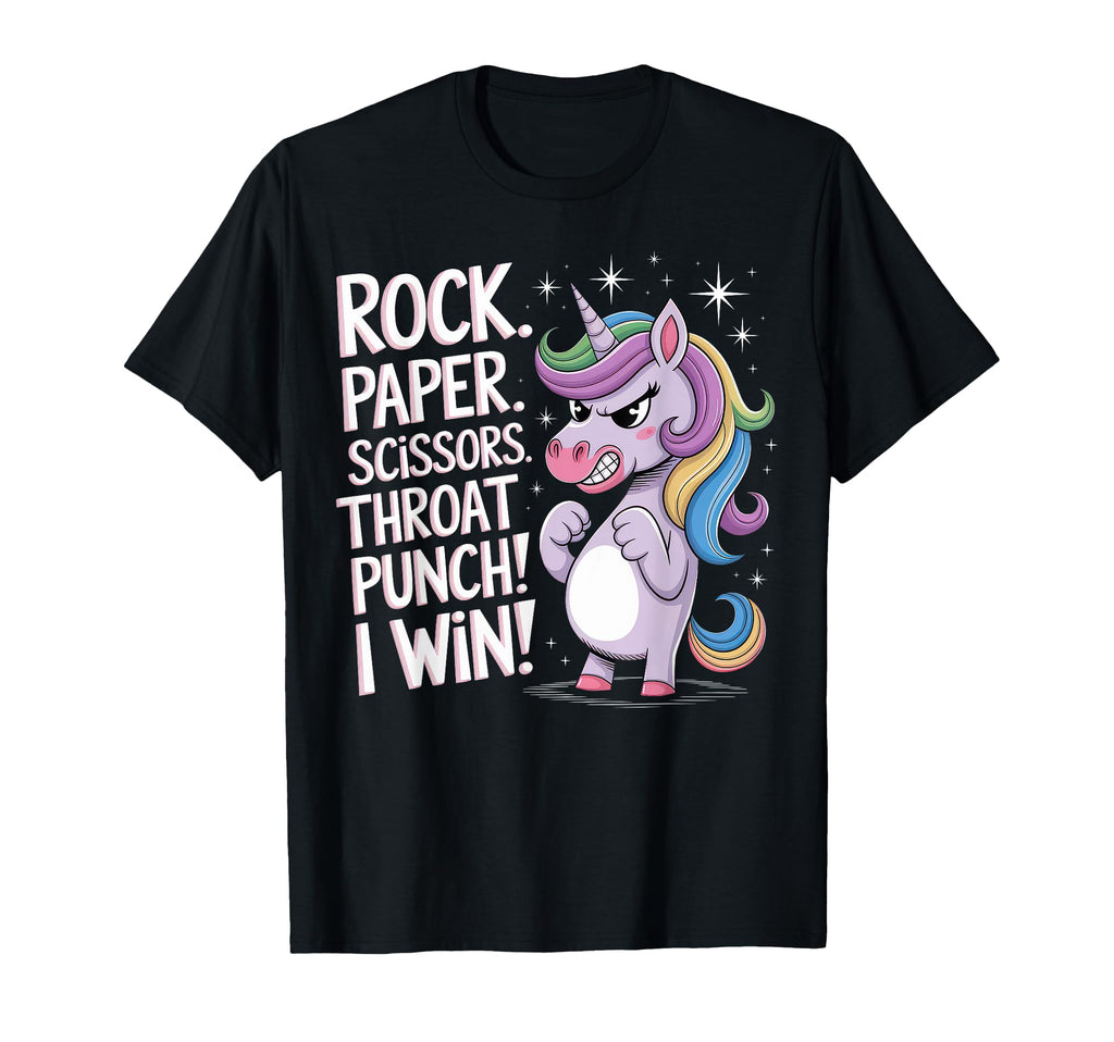 Rock Paper Scissors Throat Punch I T-Shirt - Aesthetic Graphic for Adults - T-Shirt, Sweatshirt, Hoodie