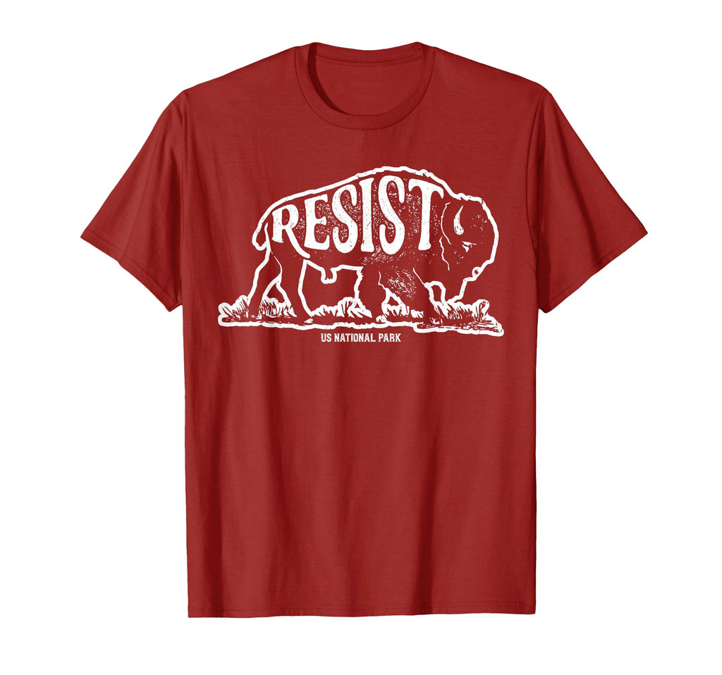 Alt Us National Park Resist Service Bison T-Shirt - Minimalist Print Unisex - T-Shirt, Sweatshirt, Hoodie