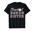 Baseball Bonus Sister Leopard Game Day T-Shirt - Trendy Graphic for Adults - T-Shirt, Sweatshirt, Hoodie
