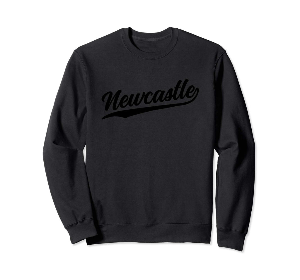 Newcastle England Cursive 1970S Sweatshirt - Minimalist Print for Adults - T-Shirt, Sweatshirt, Hoodie