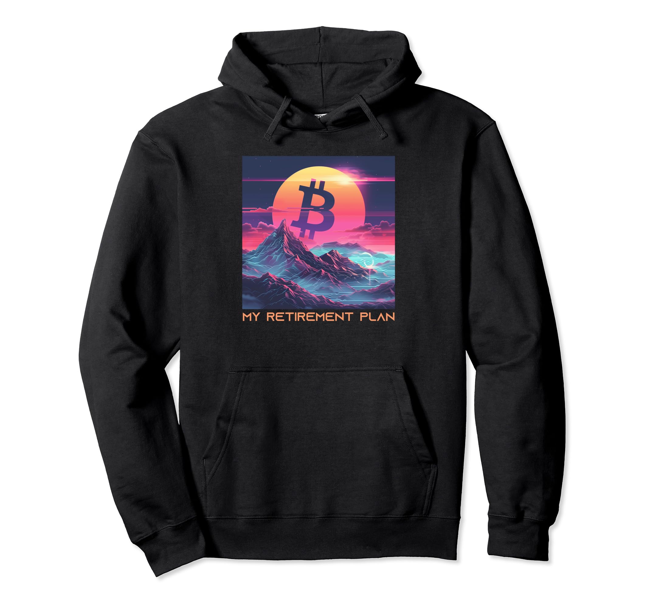 Bitcoin Vaporwave Aesthetic My Hoodie - Minimalist Print for Adults - T-Shirt, Sweatshirt, Hoodie