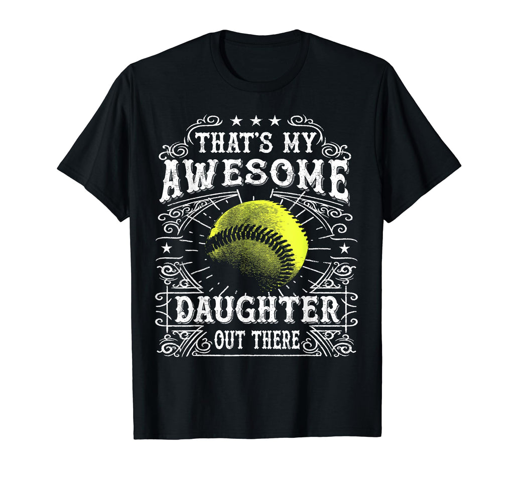 Softball Gift Dad And Mom From T-Shirt - Novelty Apparel for Adults - T-Shirt, Sweatshirt, Hoodie
