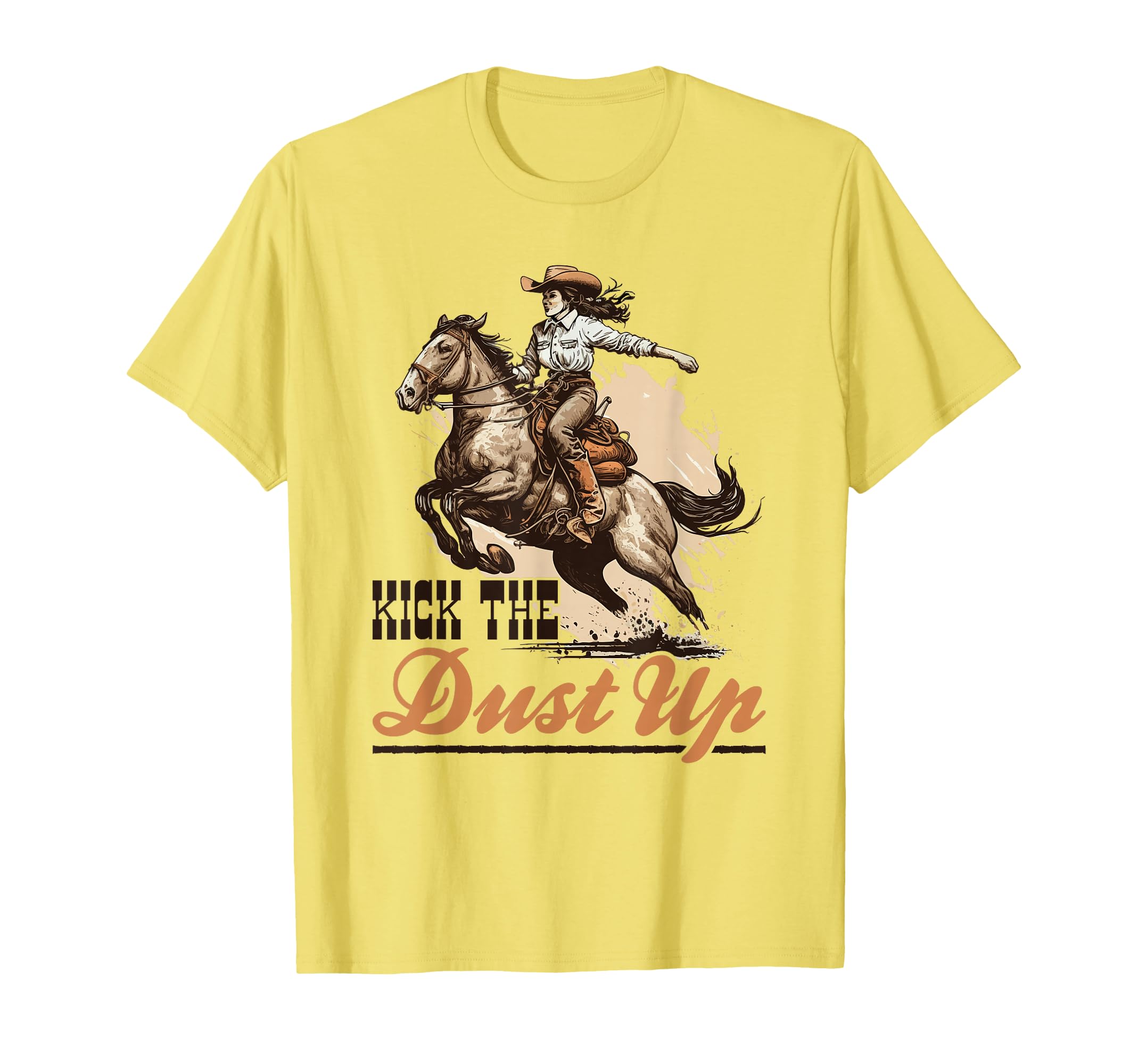 Country Kick Dust Up Bronc Horse T-Shirt - Custom Art Print Men Women - T-Shirt, Sweatshirt, Hoodie