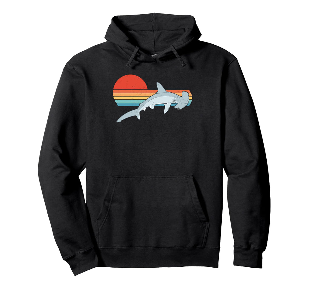 Hammerhead Shark Sunset Hoodie - Unique Graphic Men Women - T-Shirt, Sweatshirt, Hoodie