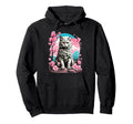 Anime Cat Japanese Vaporwave Hoodie - Fun Novelty Design Men Women - T-Shirt, Sweatshirt, Hoodie