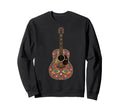 Funny Guitar Truck Art Floral Boho Sweatshirt - Unique Graphic Unisex - T-Shirt, Sweatshirt, Hoodie