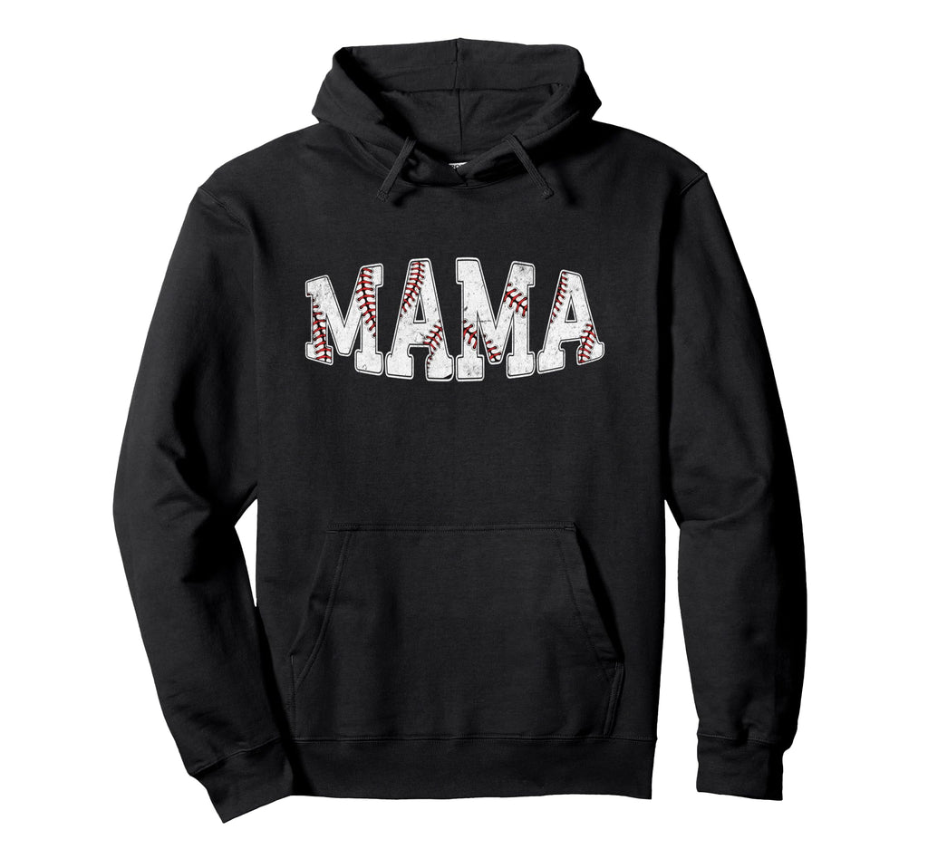 Baseball Mama Mom Sporty Player Mothers Day Hoodie - Trendy Graphic Unisex - T-Shirt, Sweatshirt, Hoodie