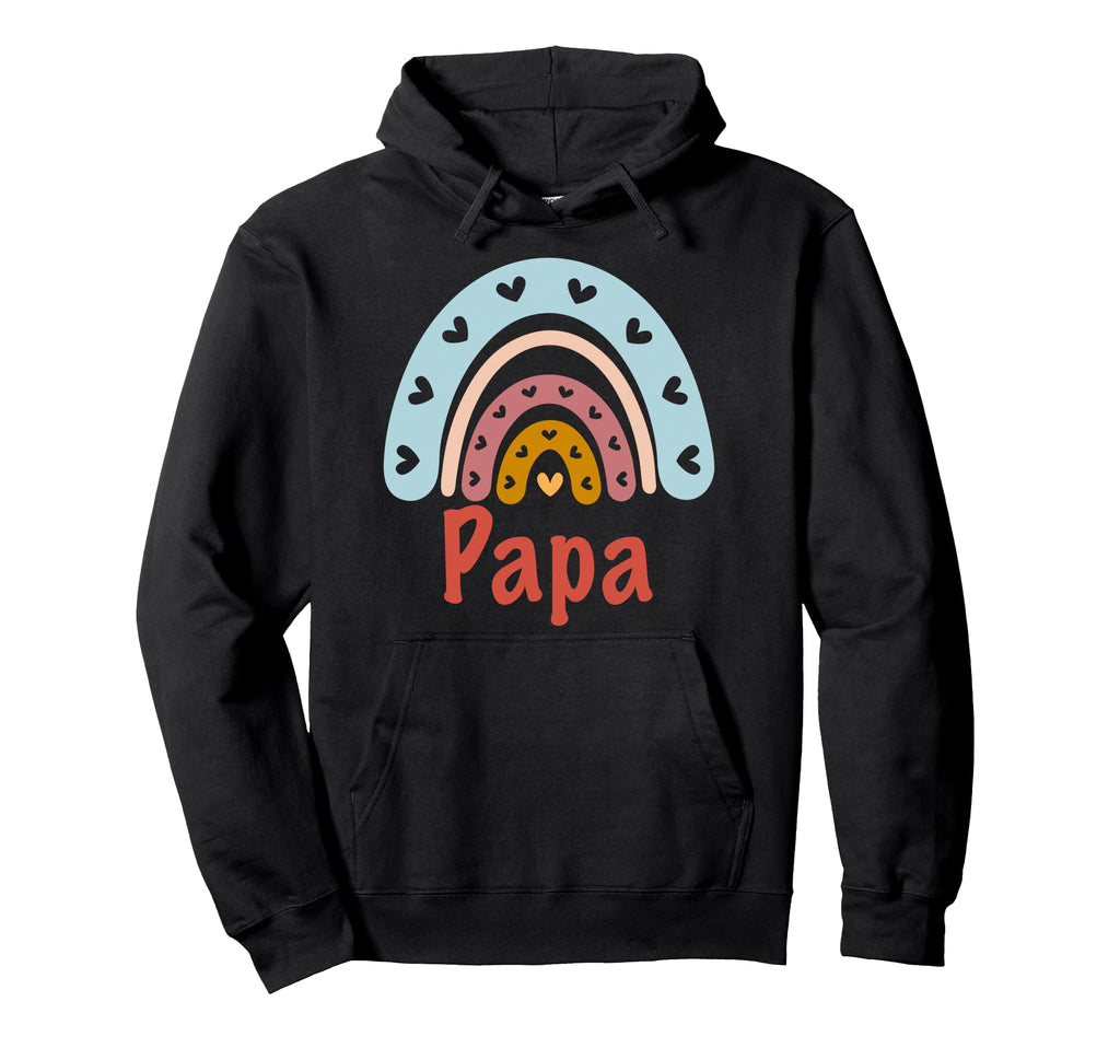 Papa Birthday Rainbow Boho Papa Hoodie - Novelty Apparel for Adults - T-Shirt, Sweatshirt, Hoodie