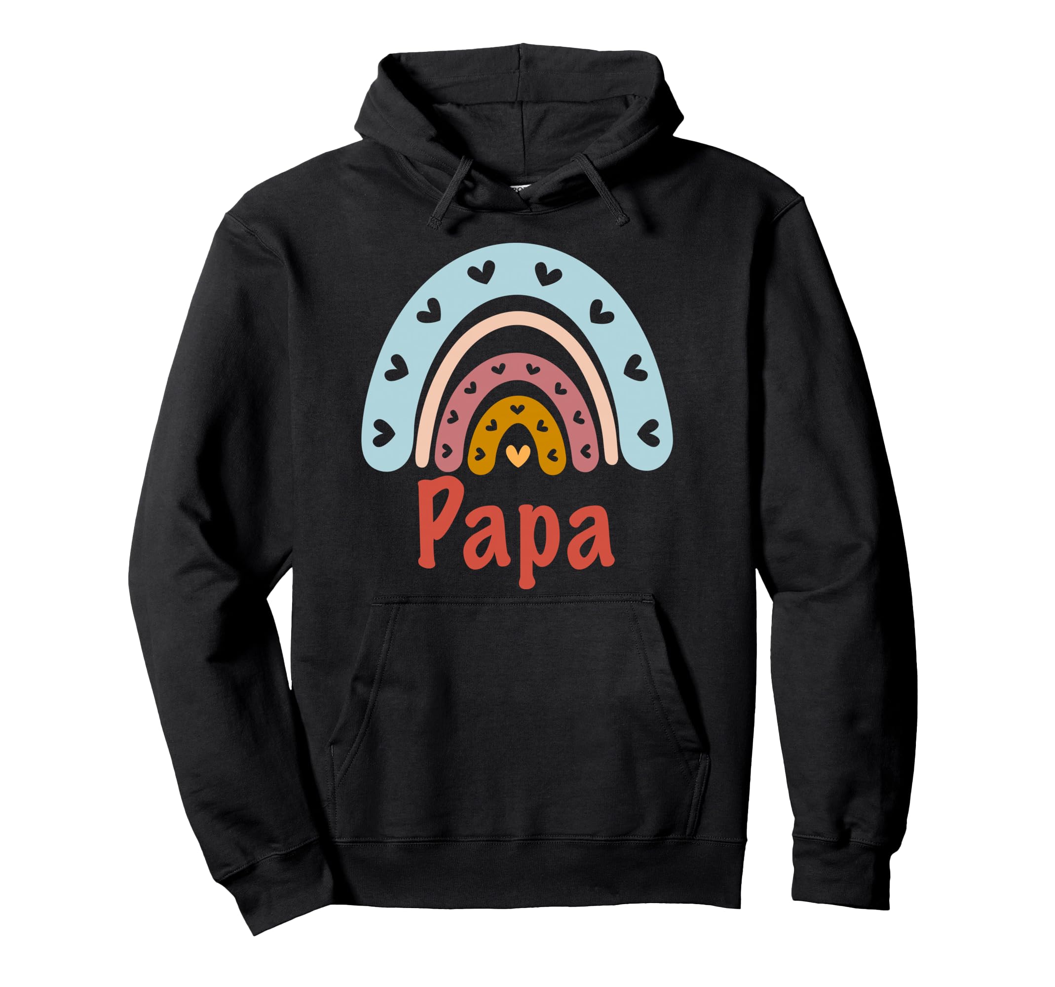 Papa Birthday Rainbow Boho Papa Hoodie - Novelty Apparel for Adults - T-Shirt, Sweatshirt, Hoodie
