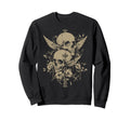 Skull Cross Y2K Grunge Aesthetic Alt Sweatshirt - Unique Graphic Unisex - T-Shirt, Sweatshirt, Hoodie