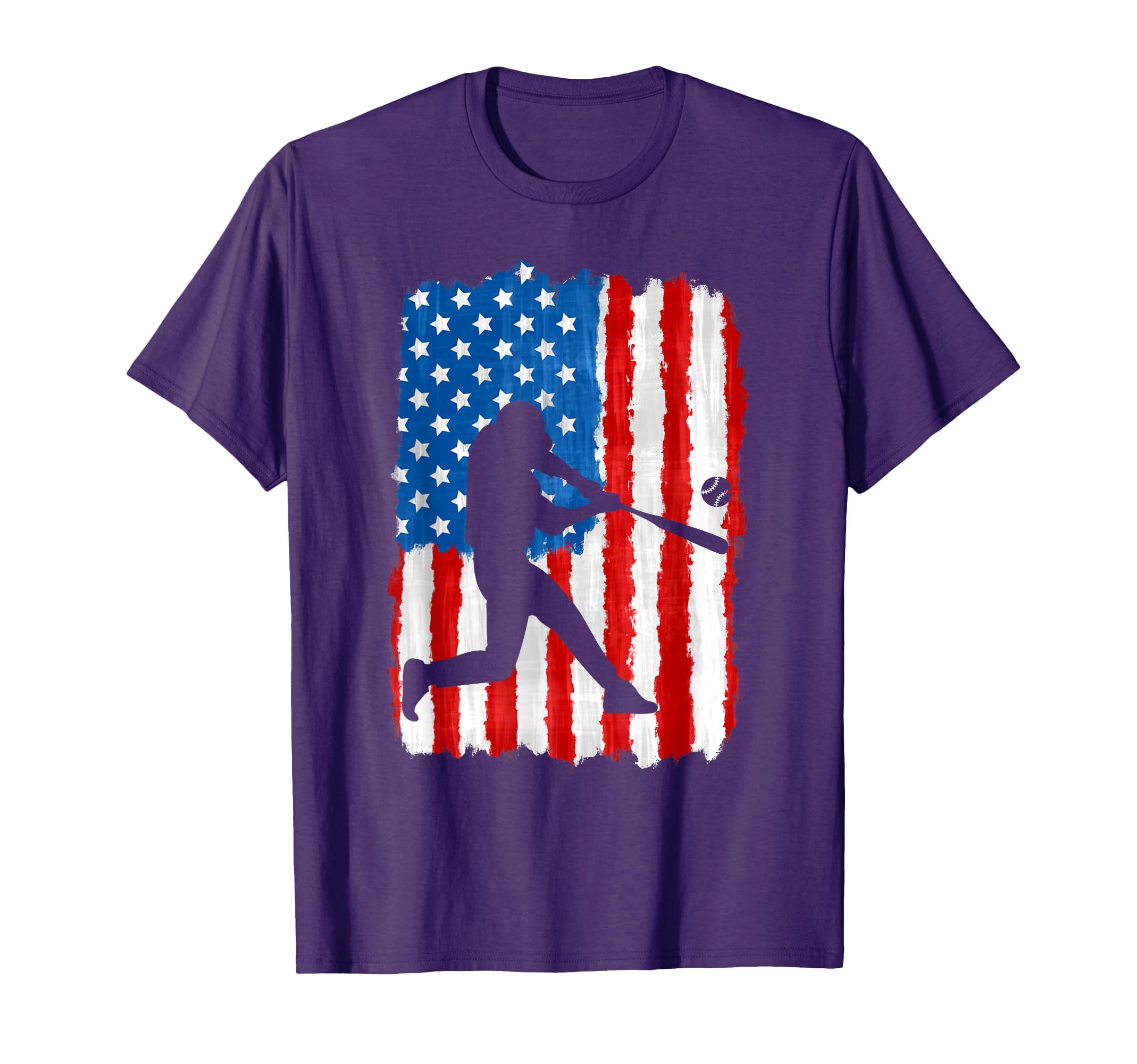 Patriotic Baseball 4Th July Usa T-Shirt - Streetwear Style Men Women - T-Shirt, Sweatshirt, Hoodie