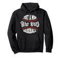 Just Mom Who Loves Baseball Hoodie - Custom Art Print Men Women - T-Shirt, Sweatshirt, Hoodie