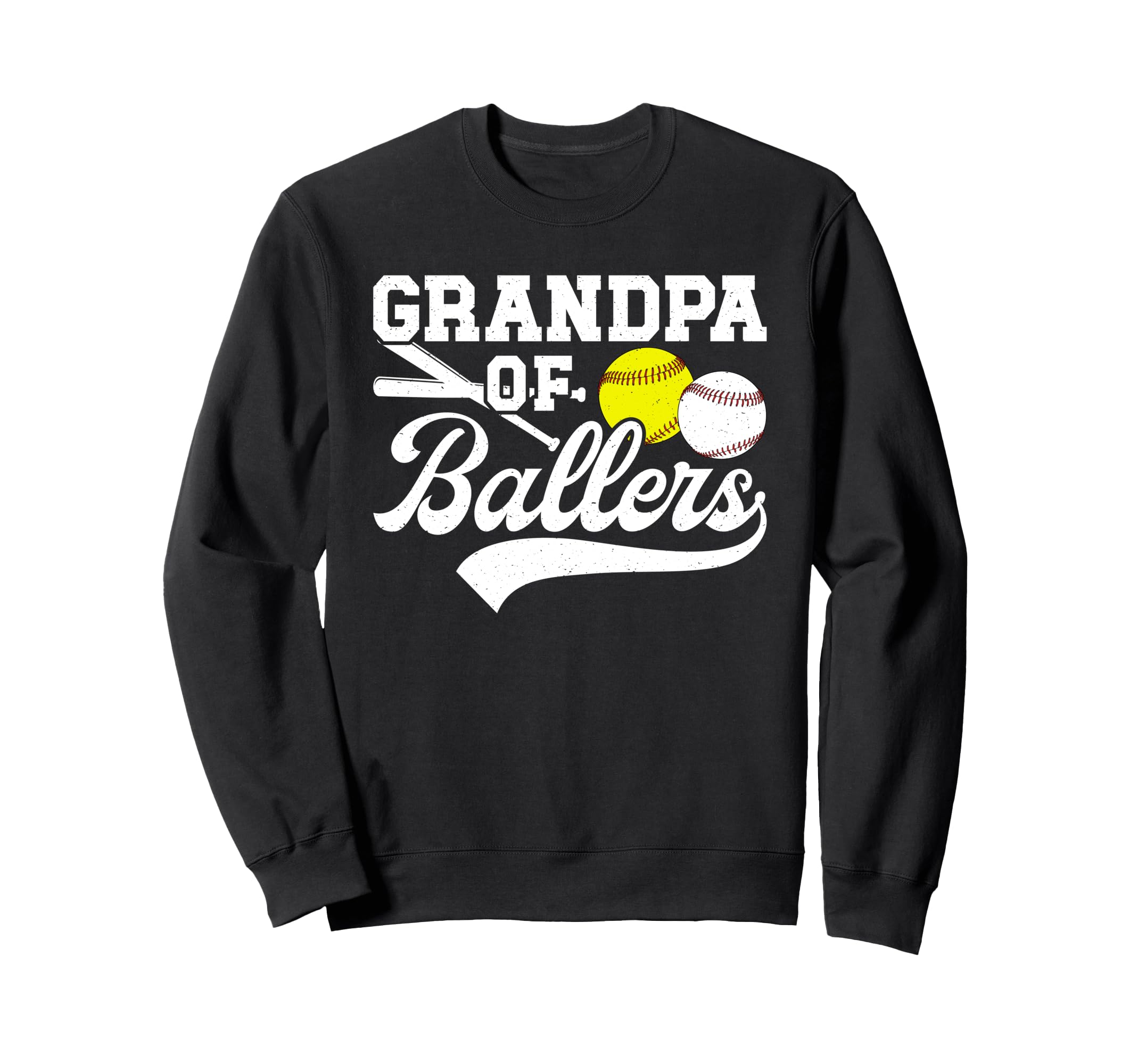 Grandpa Ballers Baseball Softball Sweatshirt - Graphic Print for Adults - T-Shirt, Sweatshirt, Hoodie