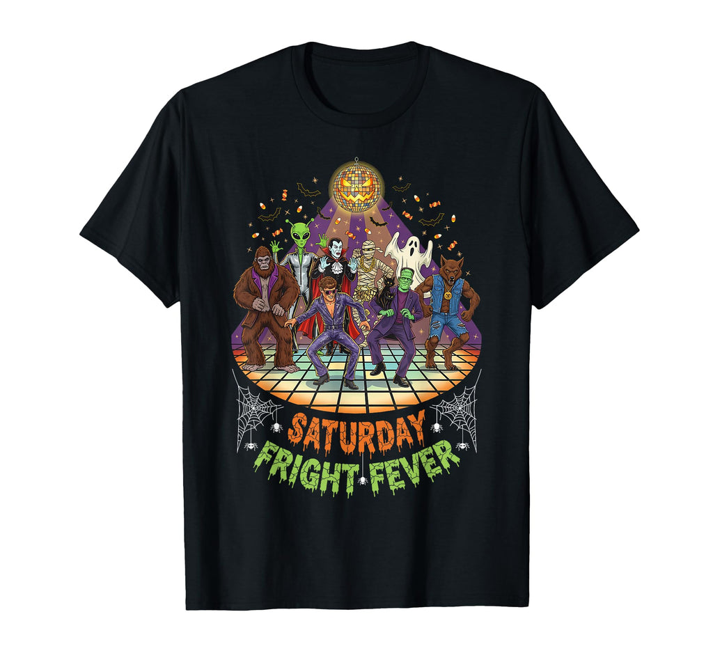 Saturday Fright Fever Pumpkin Disco T-Shirt - Graphic Print for Adults - T-Shirt, Sweatshirt, Hoodie