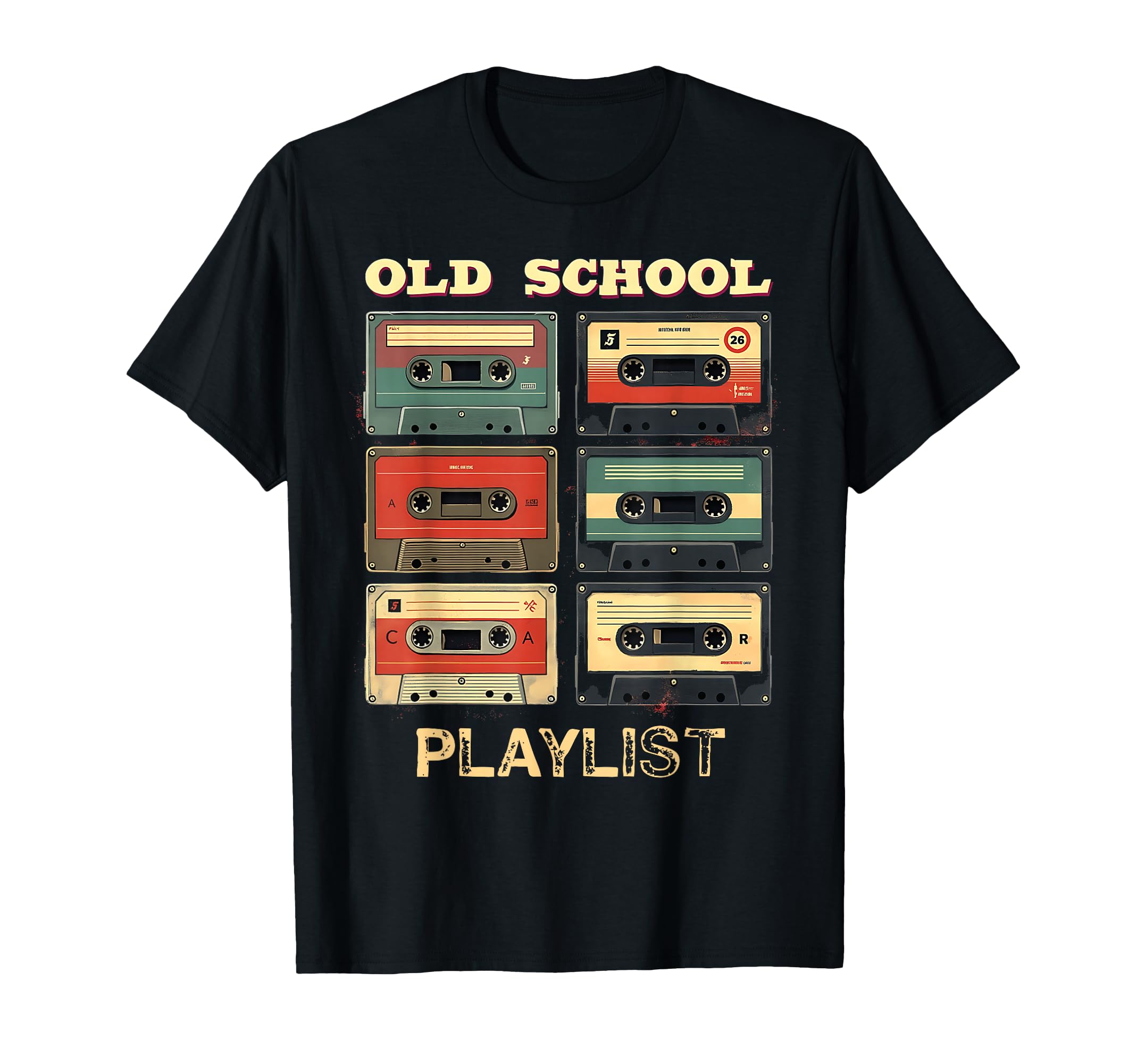 Old School Playlist Cassette Tapes T-Shirt - Trendy Graphic Men Women - T-Shirt, Sweatshirt, Hoodie