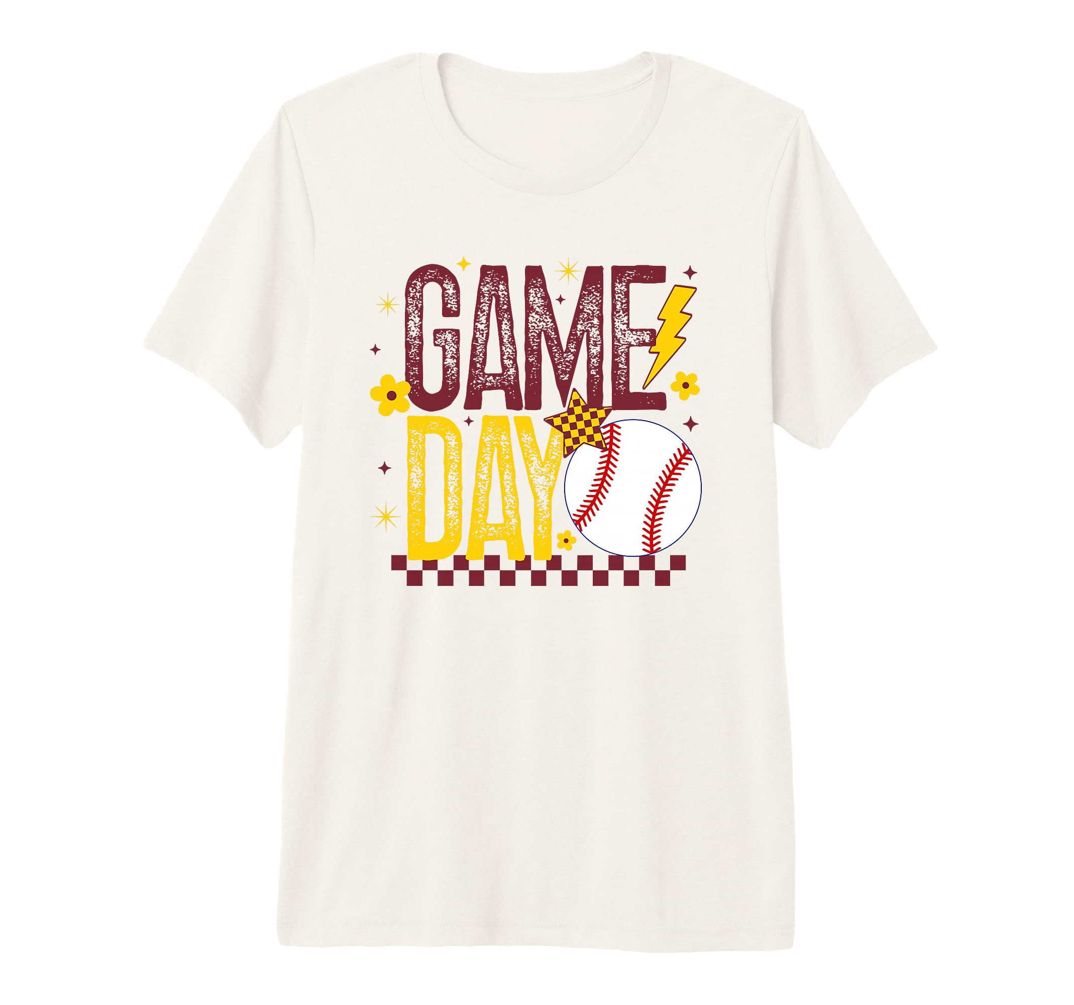 Game Day Baseball Mom Player Maroon T-Shirt - Trendy Graphic for Adults - T-Shirt, Sweatshirt, Hoodie