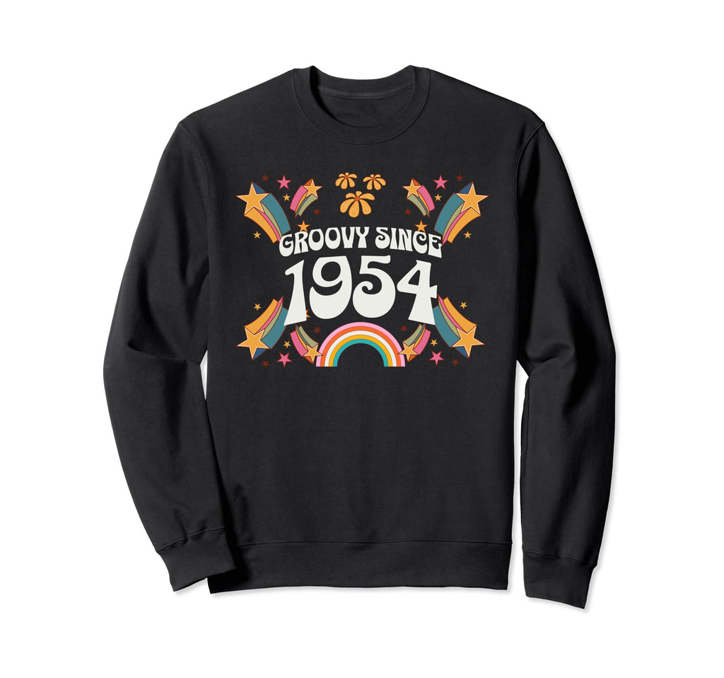 Groovy Since 1954 Birthday Flower Sweatshirt - Custom Art Print Unisex - T-Shirt, Sweatshirt, Hoodie
