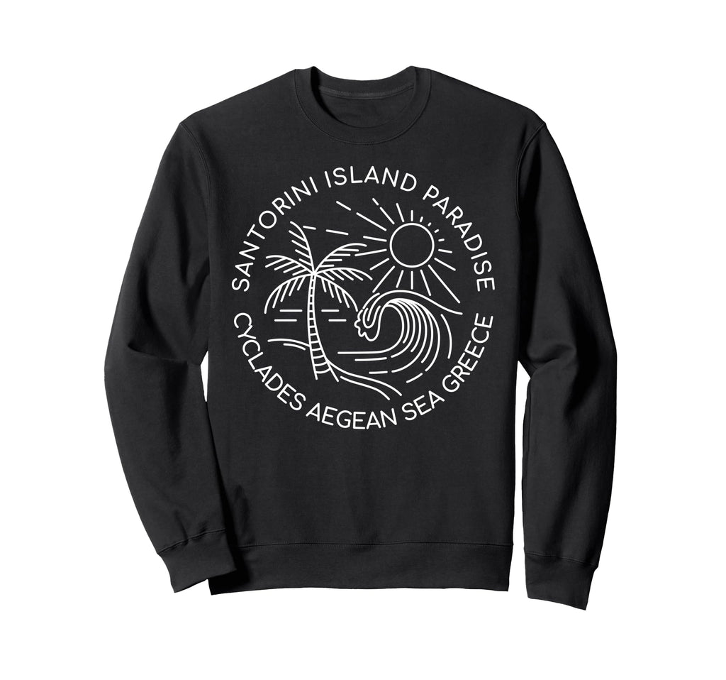Santorini Island Greece Sweatshirt - Casual Everyday Wear for Adults - T-Shirt, Sweatshirt, Hoodie