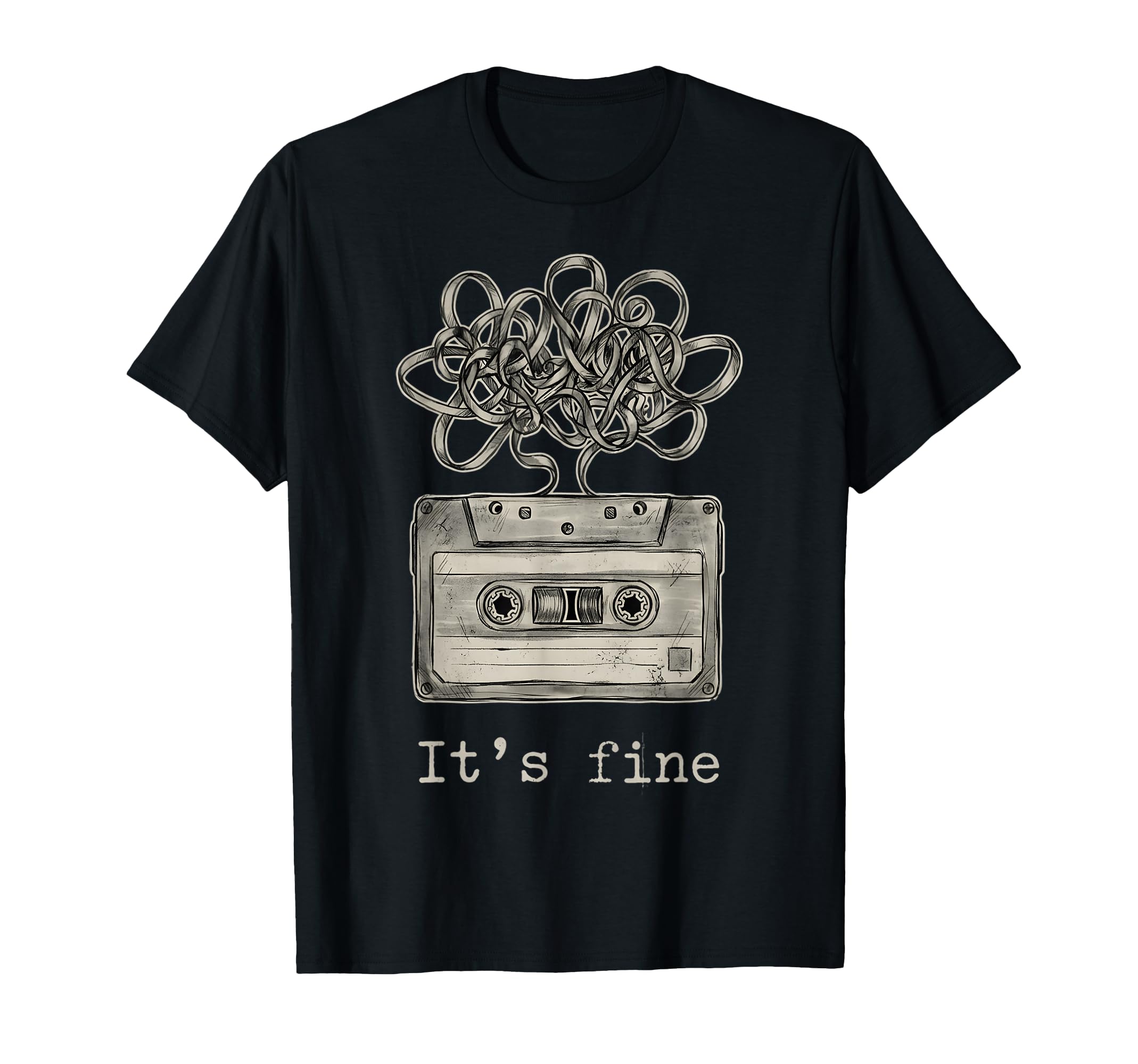 Its Fine Cassette Tape Tangled Music T-Shirt - Streetwear Style Unisex - T-Shirt, Sweatshirt, Hoodie