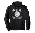 Wisconsin Volleyball Distressed Hoodie - Unique Graphic for Adults - T-Shirt, Sweatshirt, Hoodie
