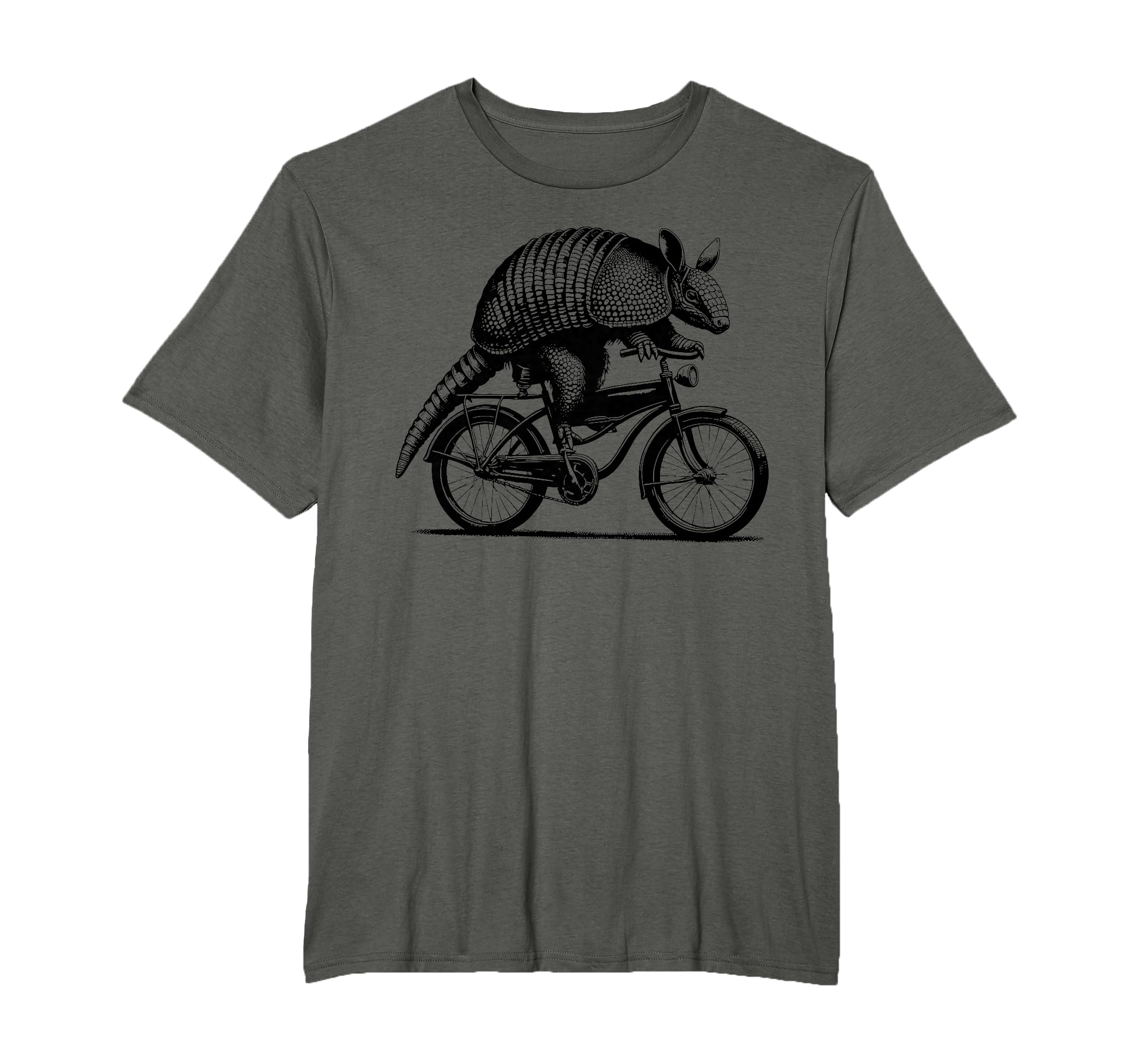 Armadillo Riding Bicycle Cycling T-Shirt - Custom Art Print Men Women - T-Shirt, Sweatshirt, Hoodie