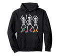 Dancing Skeleton Roller Skate Roller Skating Hoodie - Graphic Print Unisex - T-Shirt, Sweatshirt, Hoodie