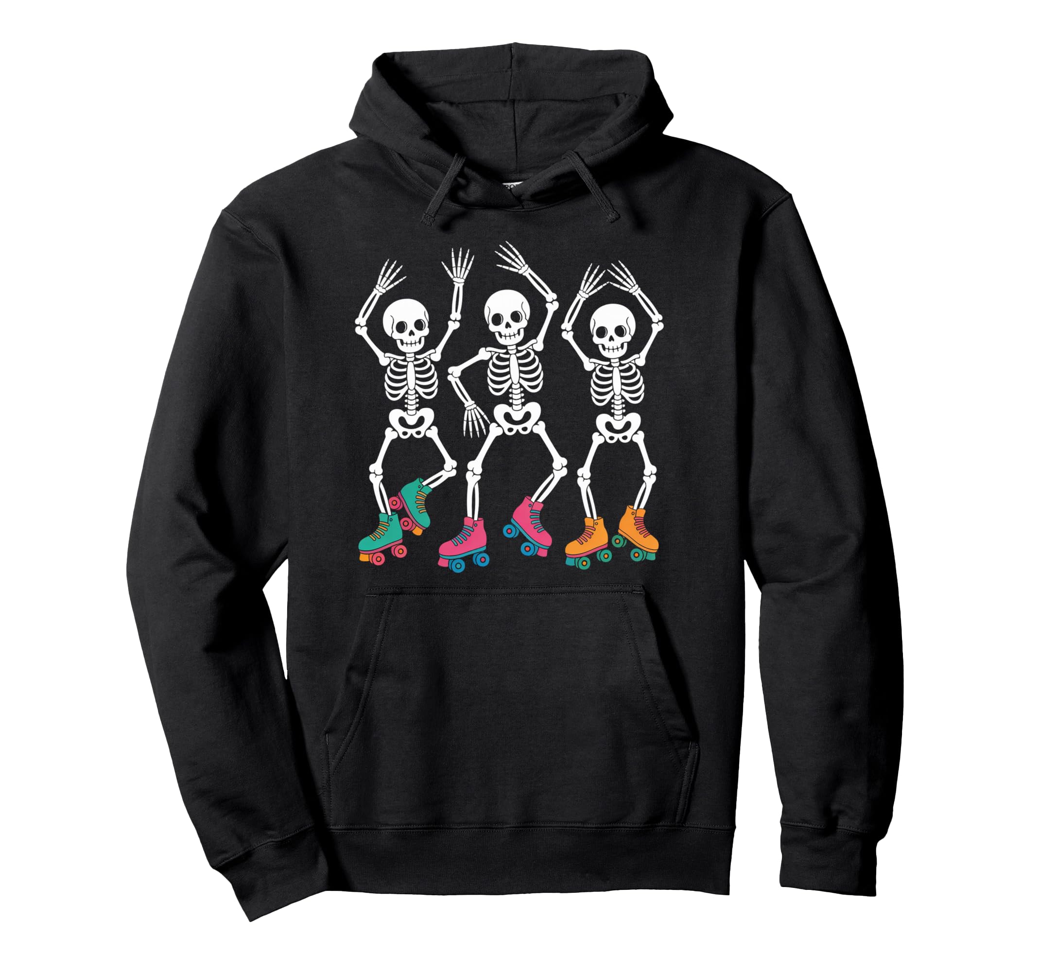 Dancing Skeleton Roller Skate Roller Skating Hoodie - Graphic Print Unisex - T-Shirt, Sweatshirt, Hoodie
