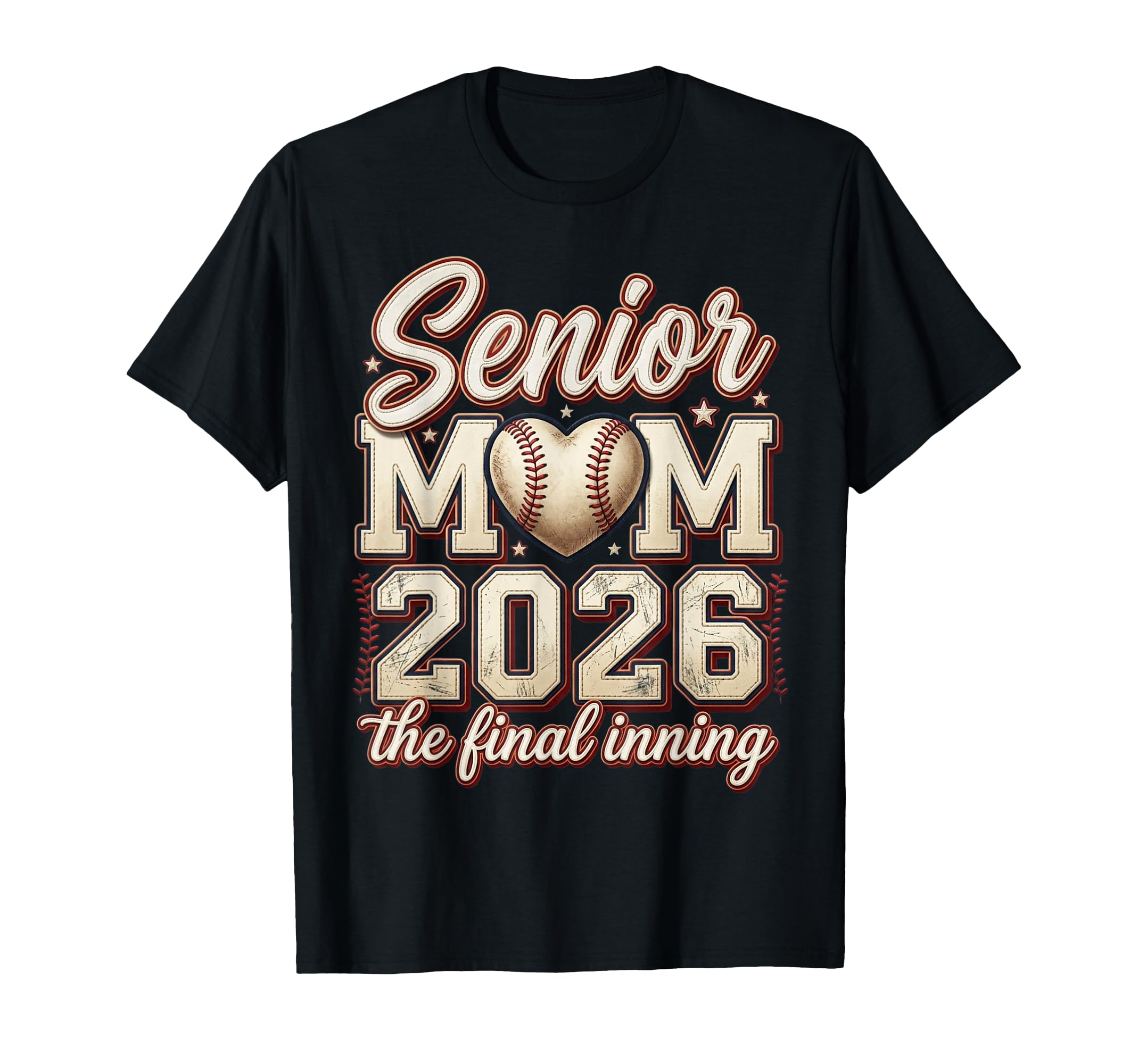 Baseball Senior Mom 2026 Final Inning T-Shirt - Custom Art Print Men Women - T-Shirt, Sweatshirt, Hoodie