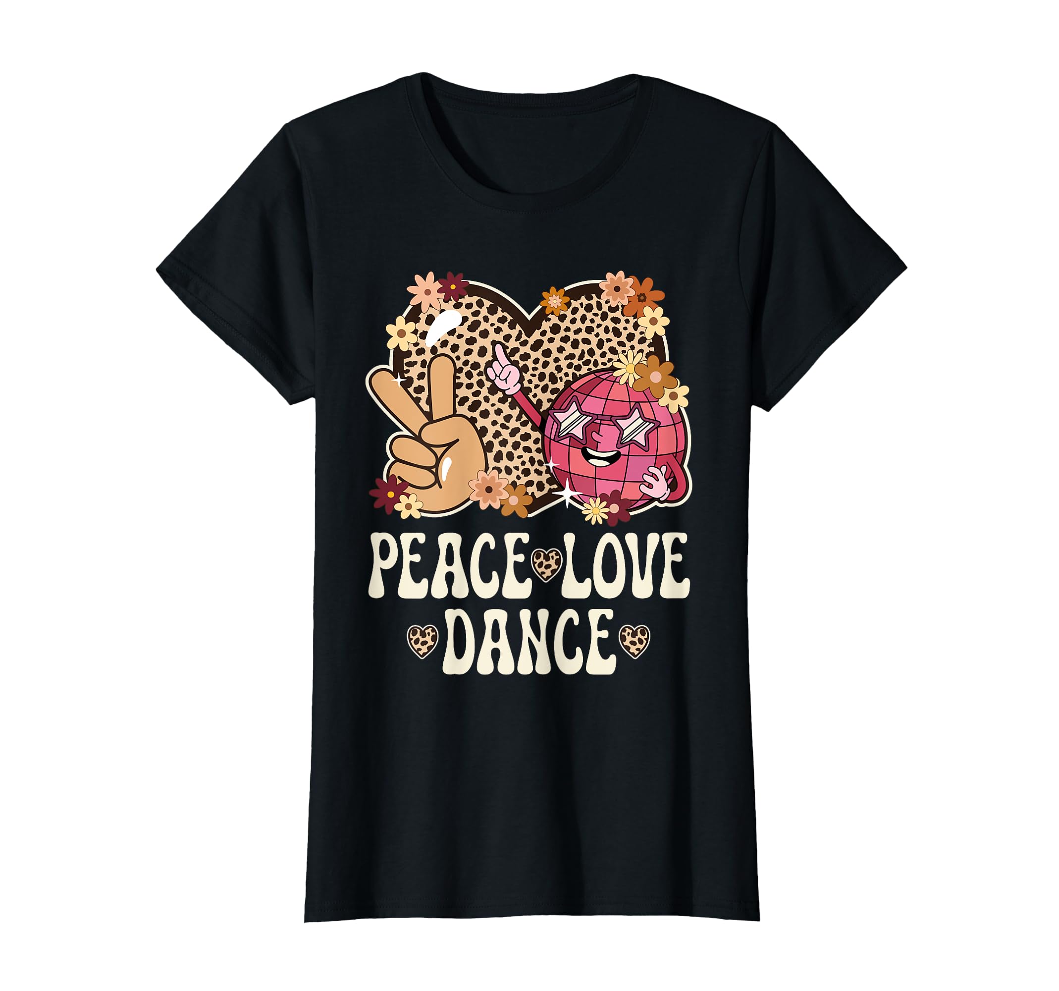 Peace Love Dance Lover Cheetah Dancing T-Shirt - Graphic Print Men Women - T-Shirt, Sweatshirt, Hoodie