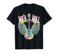 80S Rock Roll Music Electric Guitar T-Shirt - Streetwear Style for Adults - T-Shirt, Sweatshirt, Hoodie