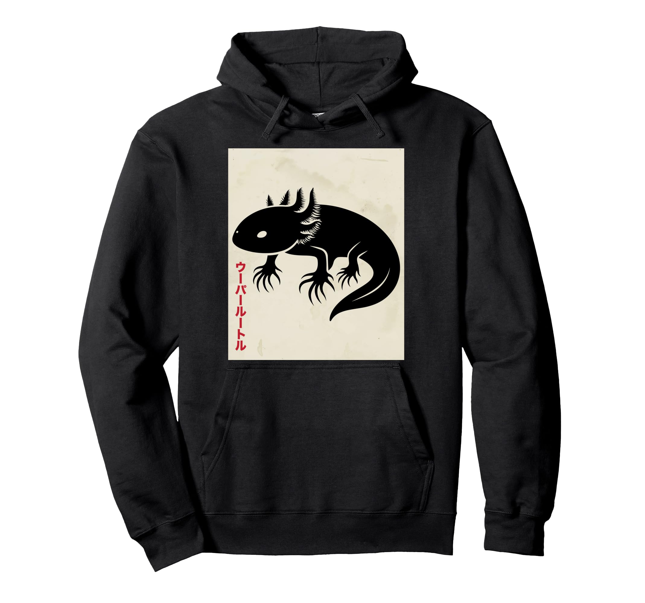 Axolotl Ukiyo E Art Japan Theme Pastel Hoodie - Trendy Graphic for Adults - T-Shirt, Sweatshirt, Hoodie