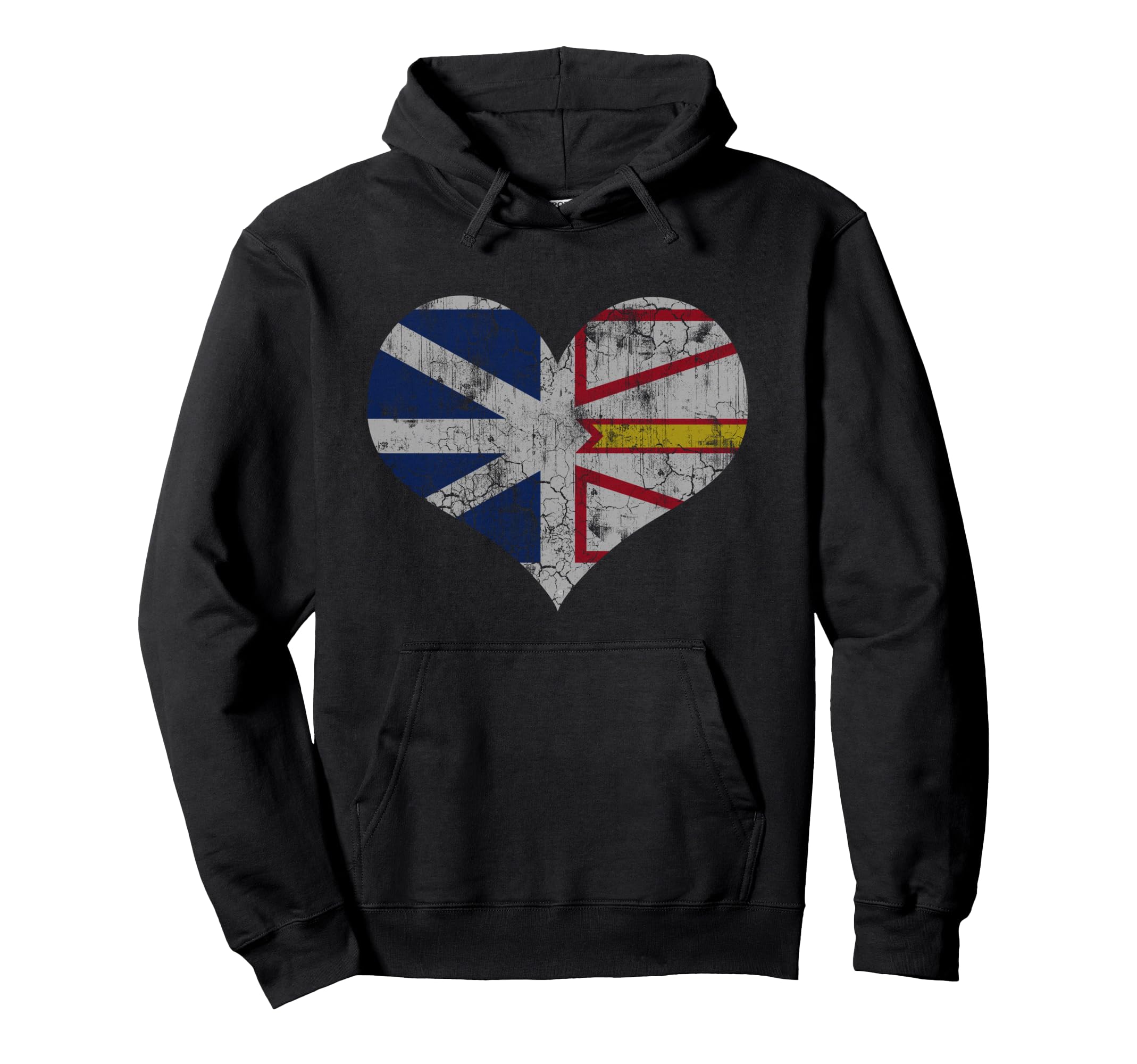 Newfoundland Labrador Canada Distressed Hoodie - Custom Art Print Men Women - T-Shirt, Sweatshirt, Hoodie