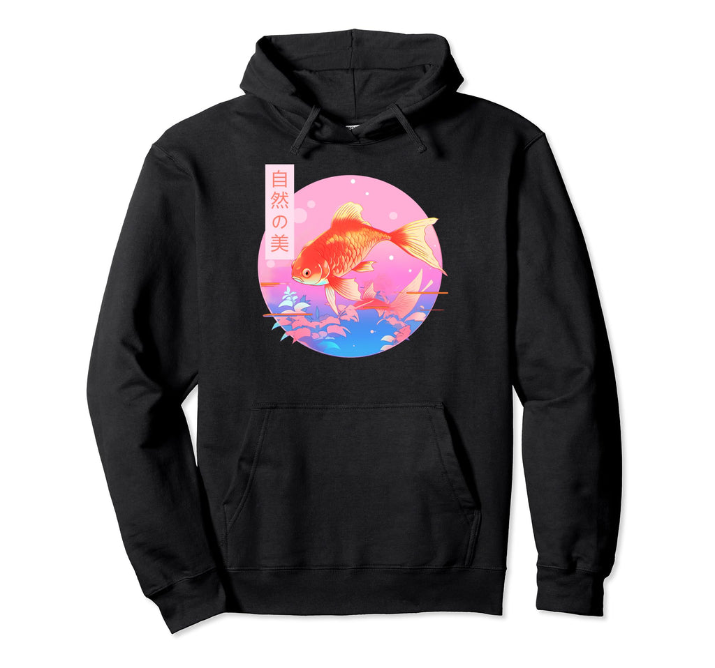 Gold Fish Harajuku Kawaii Japanese Hoodie - Custom Art Print for Adults - T-Shirt, Sweatshirt, Hoodie