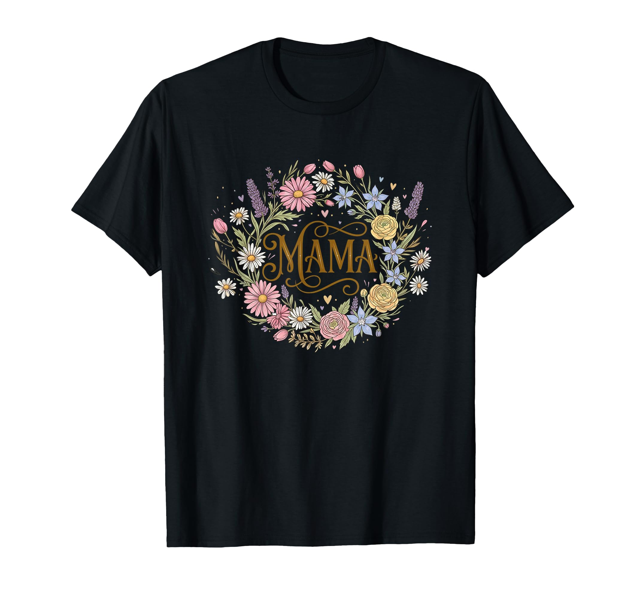 Boho Mama Flowers Wildflower Mom Mothers T-Shirt - Trendy Graphic Unisex - T-Shirt, Sweatshirt, Hoodie