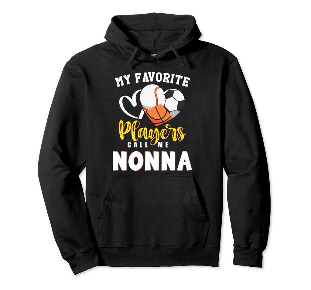 Nonna My Favorite Baseball Soccer Hoodie - Minimalist Print for Adults - T-Shirt, Sweatshirt, Hoodie