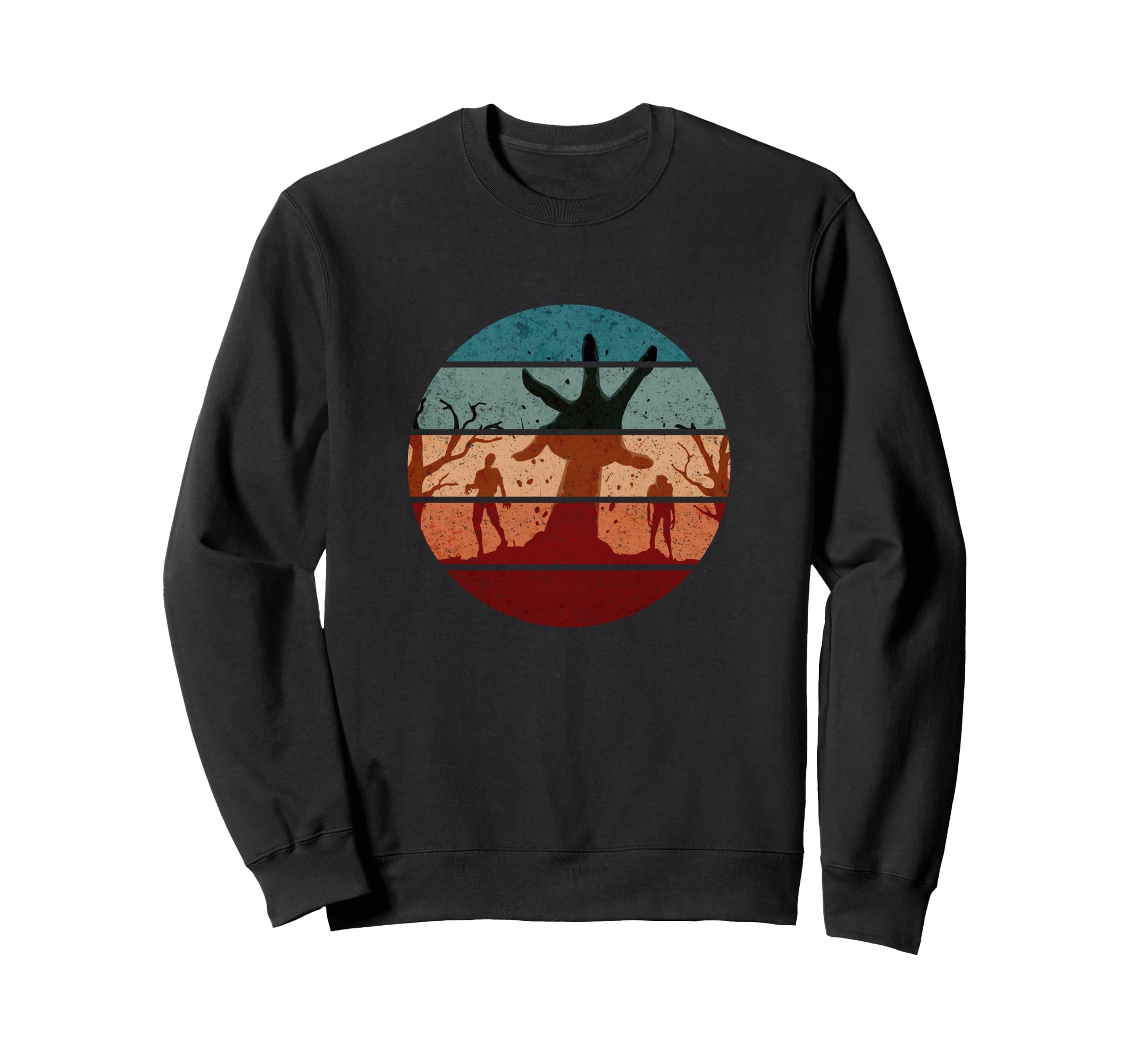 Zombie Hand Zombie Horde Undead Sunset Sweatshirt - Graphic Print Unisex - T-Shirt, Sweatshirt, Hoodie