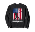 American Flag Swing Brendan Nail Sweatshirt - Trendy Graphic Men Women - T-Shirt, Sweatshirt, Hoodie