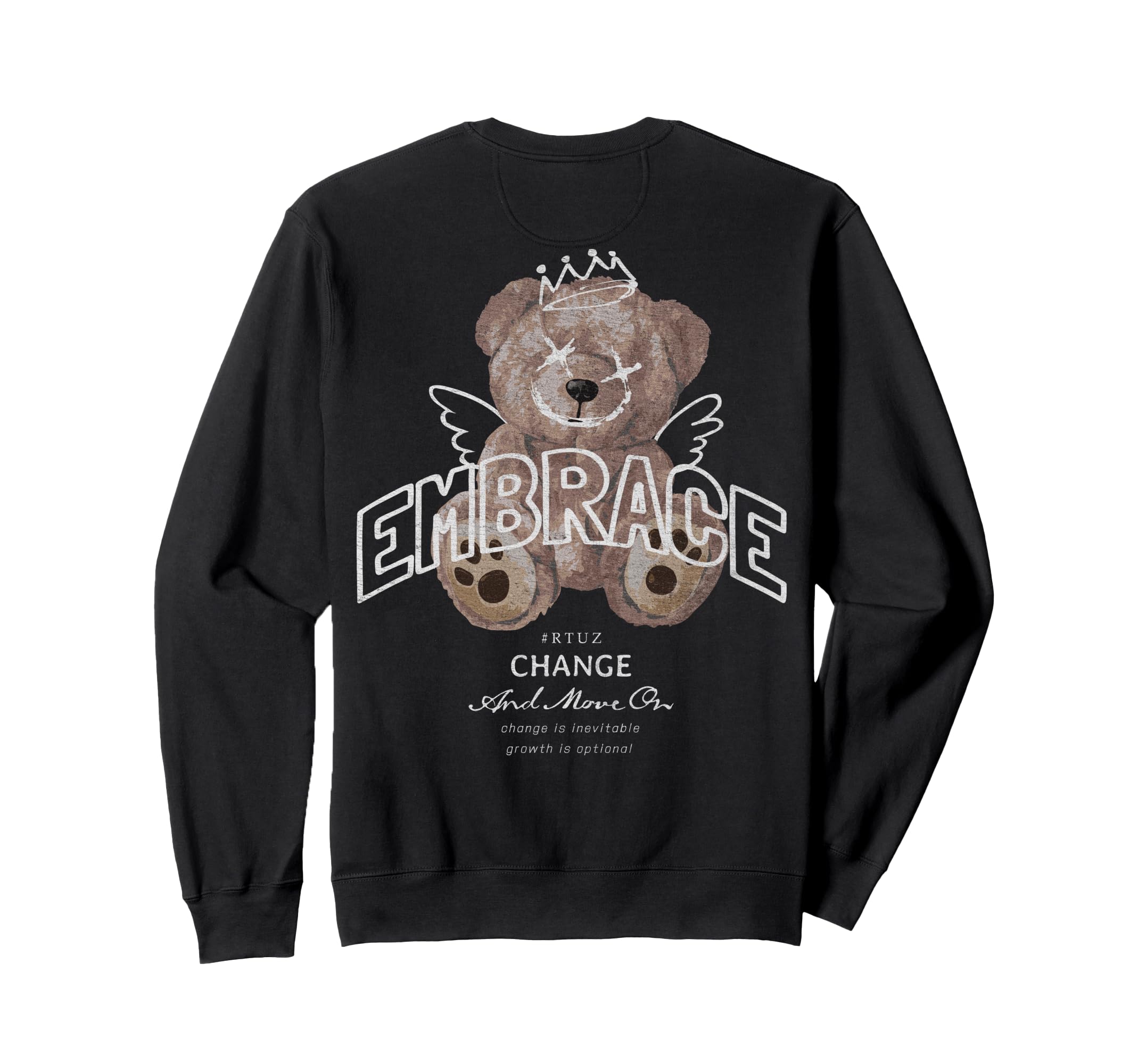 Back Aesthetic Streetwear Teddy Bear Sweatshirt - Aesthetic Graphic Unisex - T-Shirt, Sweatshirt, Hoodie