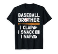 Baseball Brother I Clap I Snack T-Shirt - Minimalist Print for Adults - T-Shirt, Sweatshirt, Hoodie