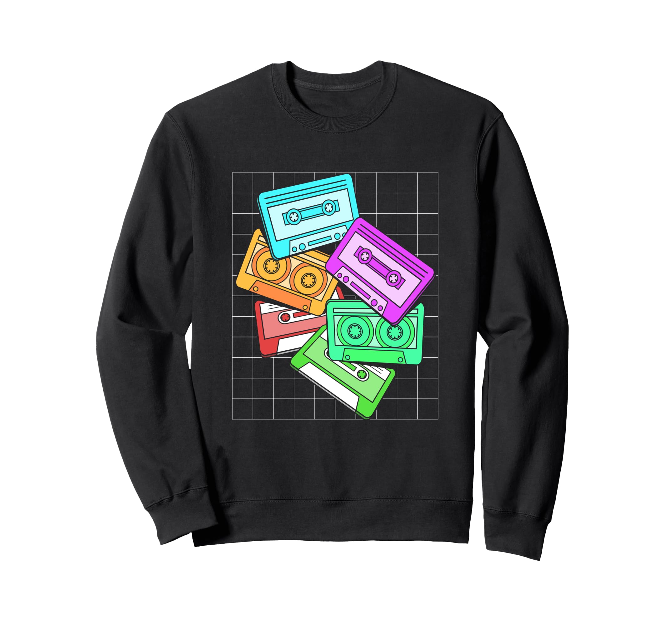 Cassette Tapes Collection Colorful Sweatshirt - Graphic Print Men Women - T-Shirt, Sweatshirt, Hoodie