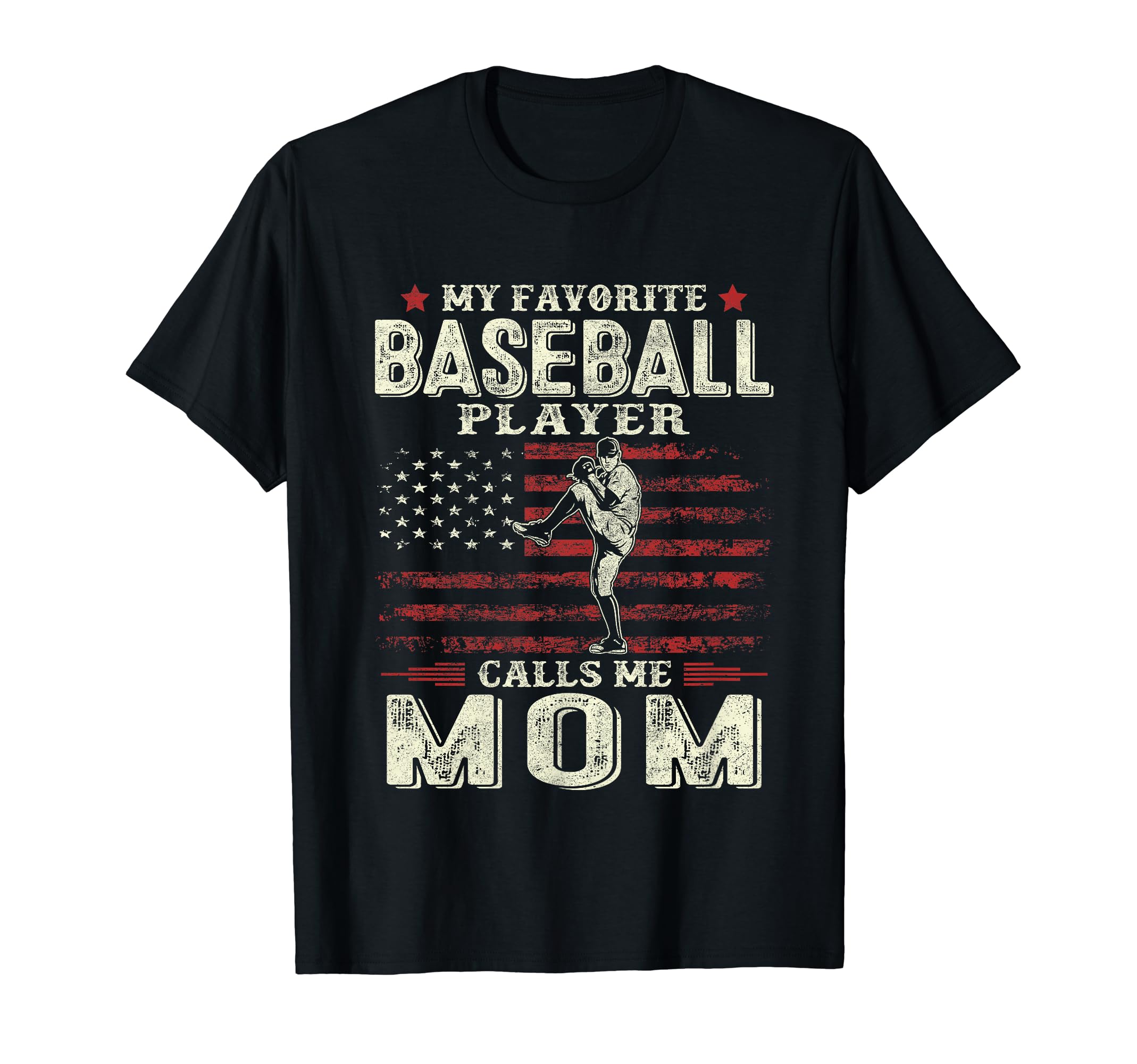 Mothers Day My Favorite Baseball T-Shirt - Custom Art Print Men Women - T-Shirt, Sweatshirt, Hoodie