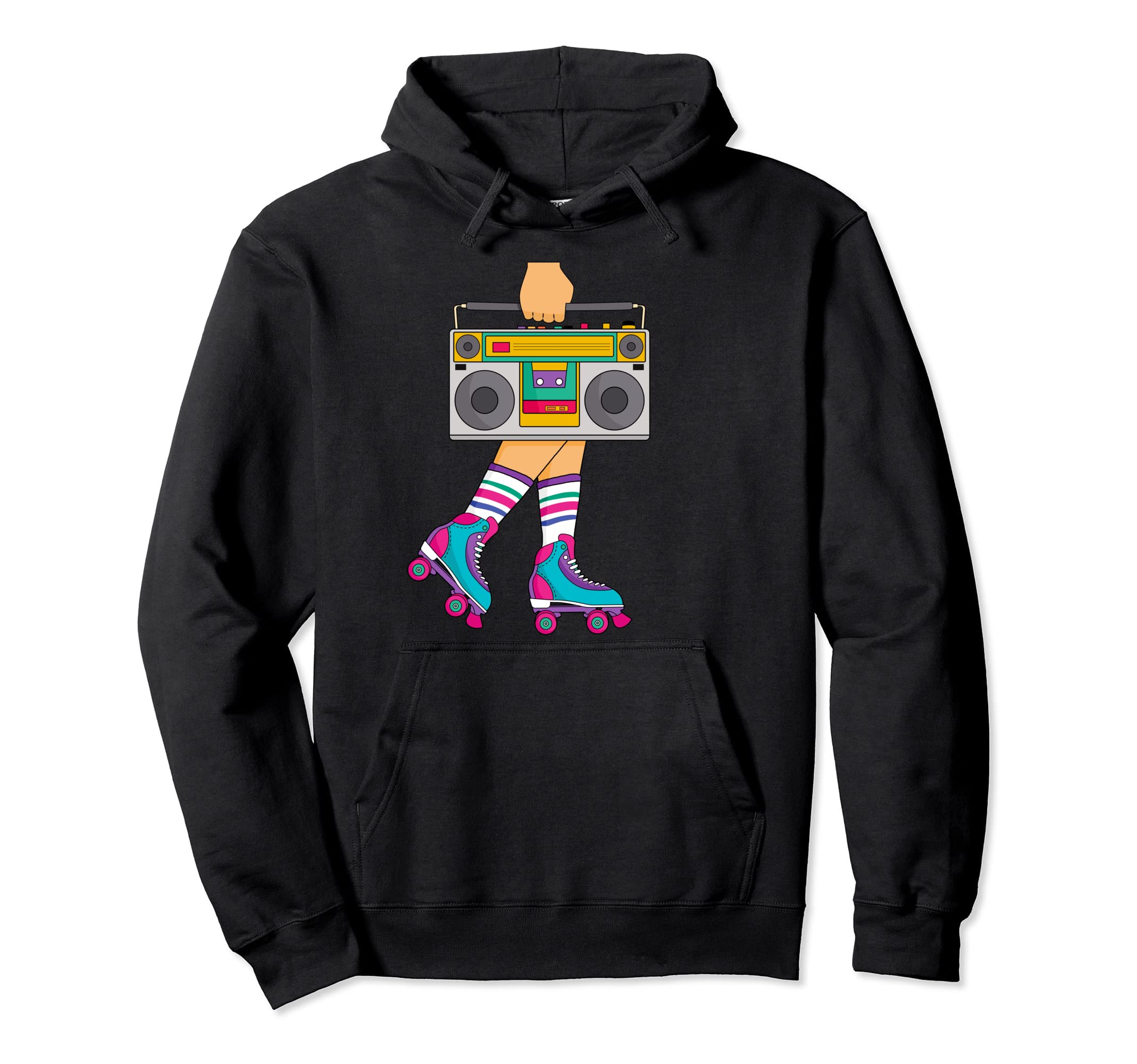 Roller Skate 80S Skating Roller Disco Hoodie - Minimalist Print for Adults - T-Shirt, Sweatshirt, Hoodie