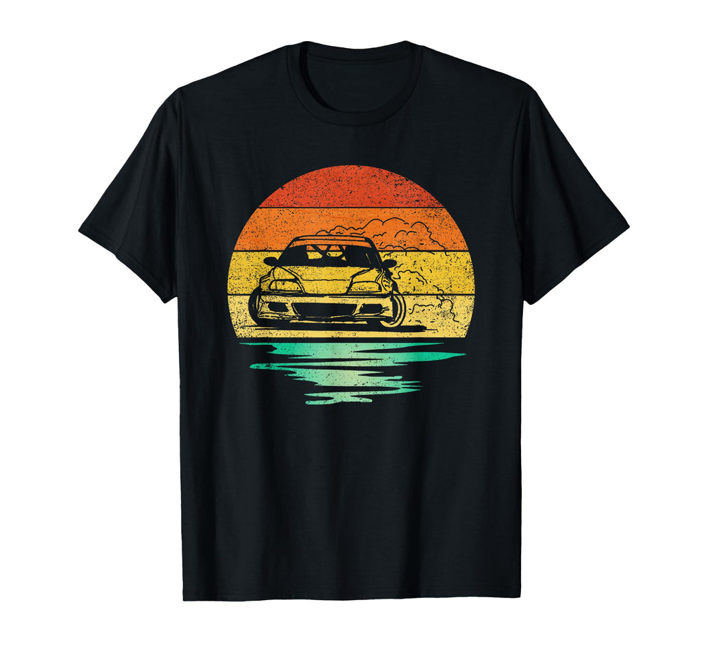 Car Drifting Sunset Car Drifting T-Shirt - Custom Art Print Unisex - T-Shirt, Sweatshirt, Hoodie