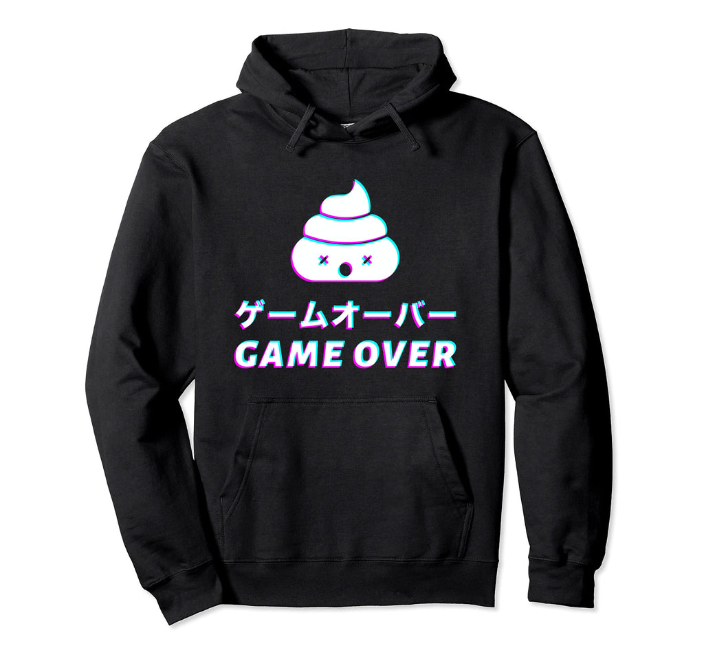 Game Over Glitch Sad Japanese Anime Hoodie - Fun Novelty Design Unisex - T-Shirt, Sweatshirt, Hoodie