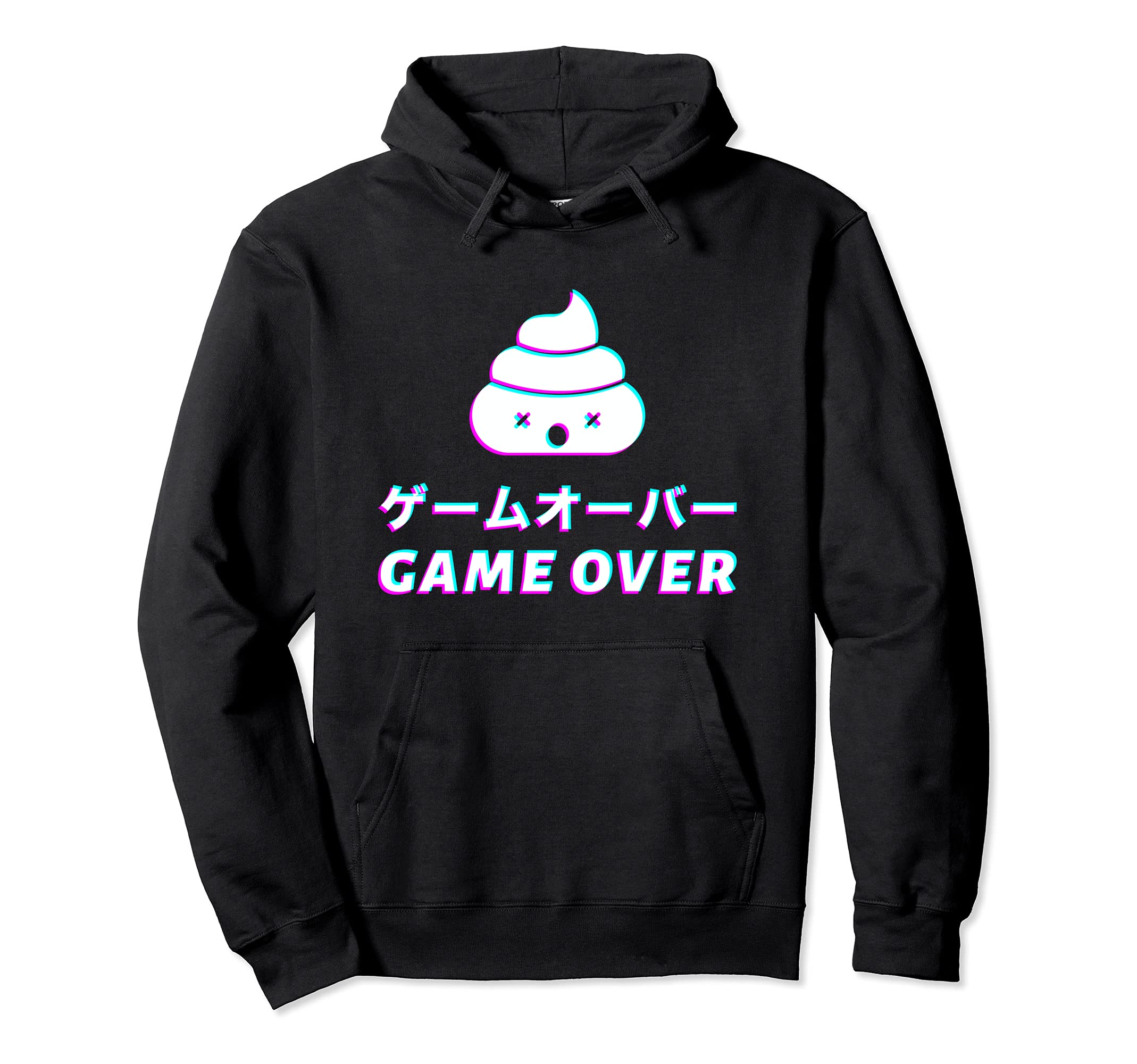 Game Over Glitch Sad Japanese Anime Hoodie - Fun Novelty Design Unisex - T-Shirt, Sweatshirt, Hoodie